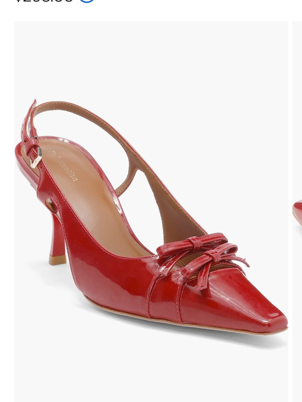 Reformation Noreen Patent Slingback Pumps